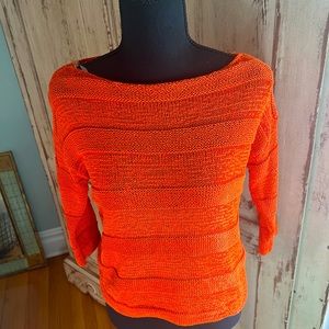 Chap women’s knitted top. Small. Orange. Vibrant